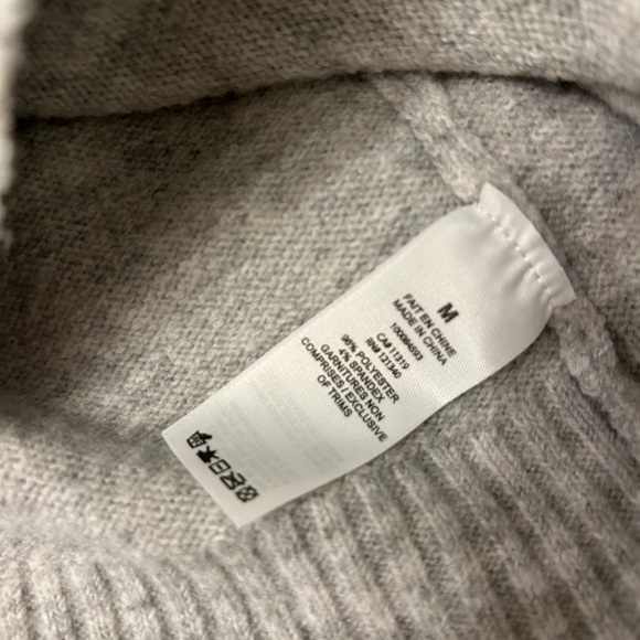 Off Shoulder Grey Knit Sweater - Picture 2 of 3